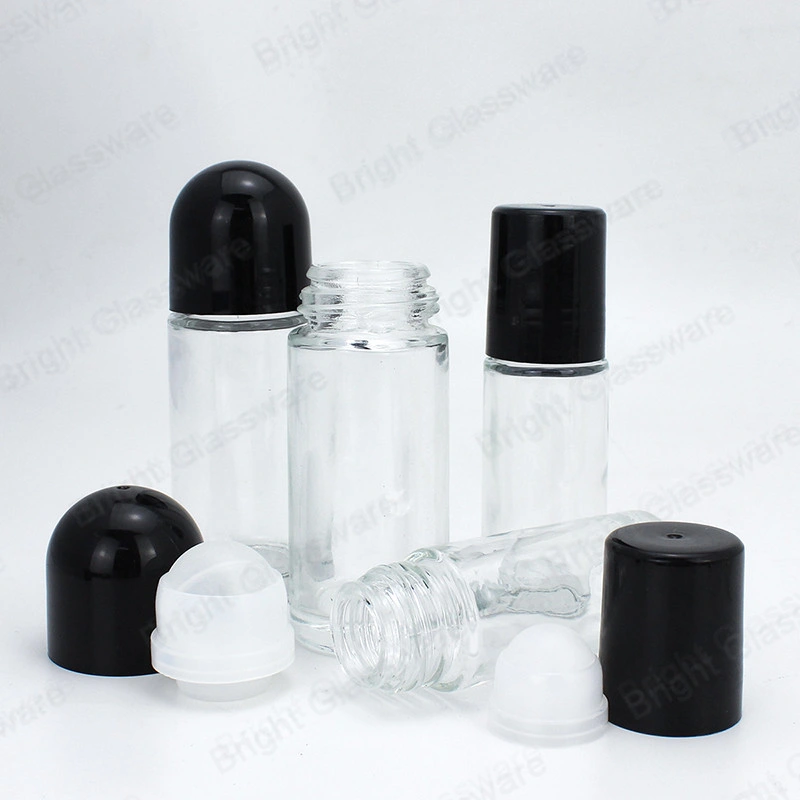 30ml 50ml Glass Roller Bottle Body Fluid Personal Care Glass Roller Bottle with Cap