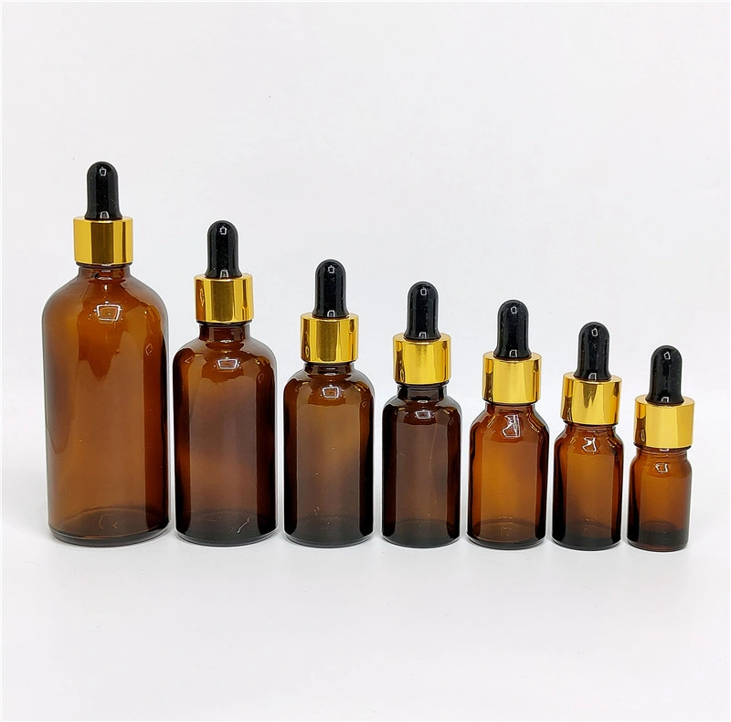 Amber Glass Bottles with Dropper for Essential Oil, Lotion and Skin Beauty